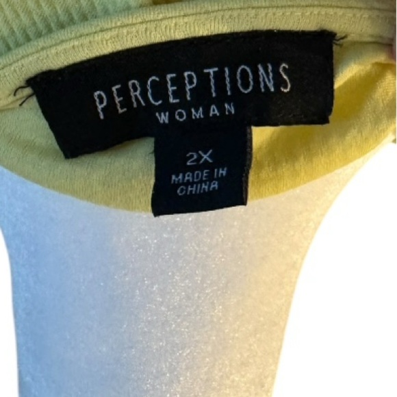 Perceptions Woman Yellow Draped Cropped Cardigan Size 2X - Picture 4 of 5